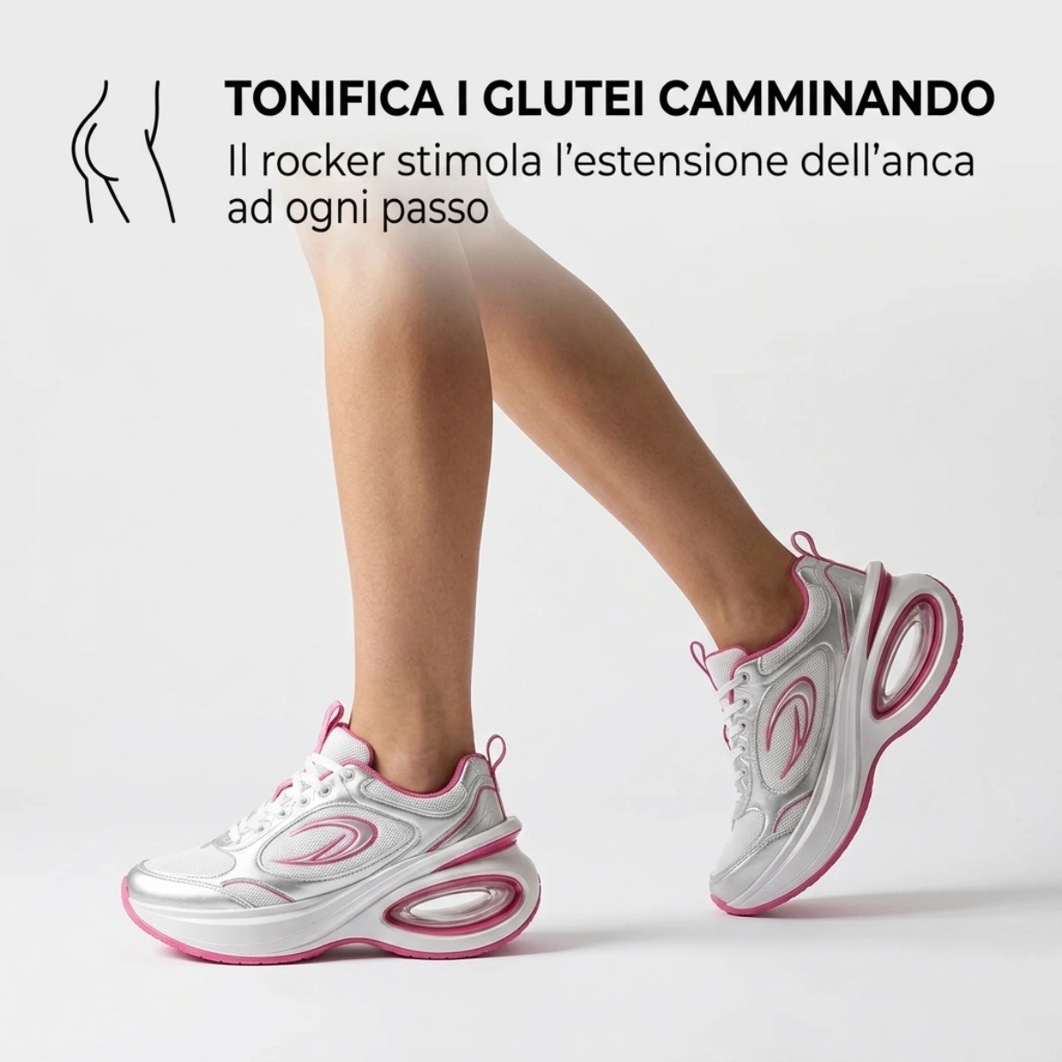 Suola basculante che rassoda i glutei